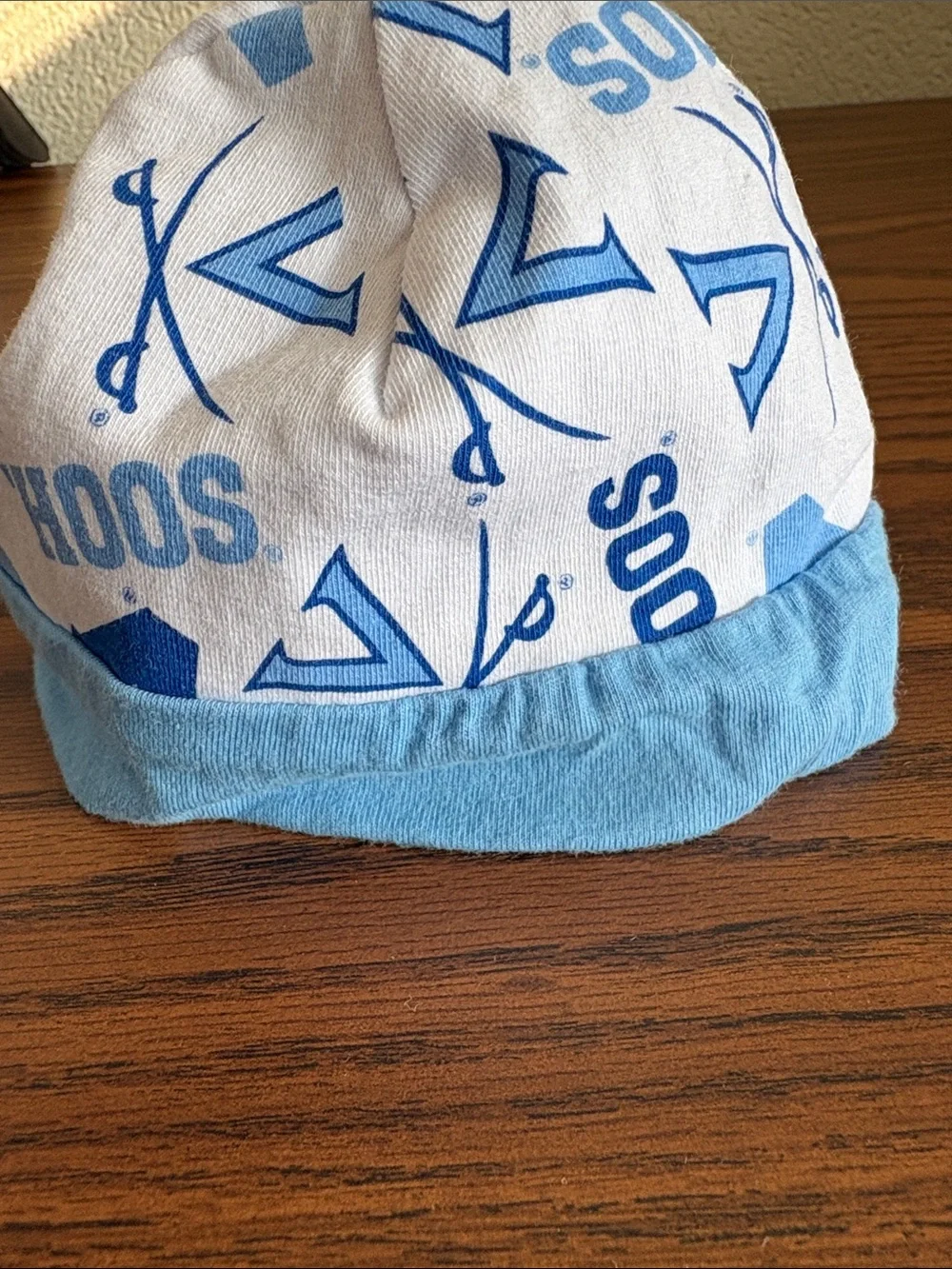 Light Blue & White Baby Beanie - Infant Accessories